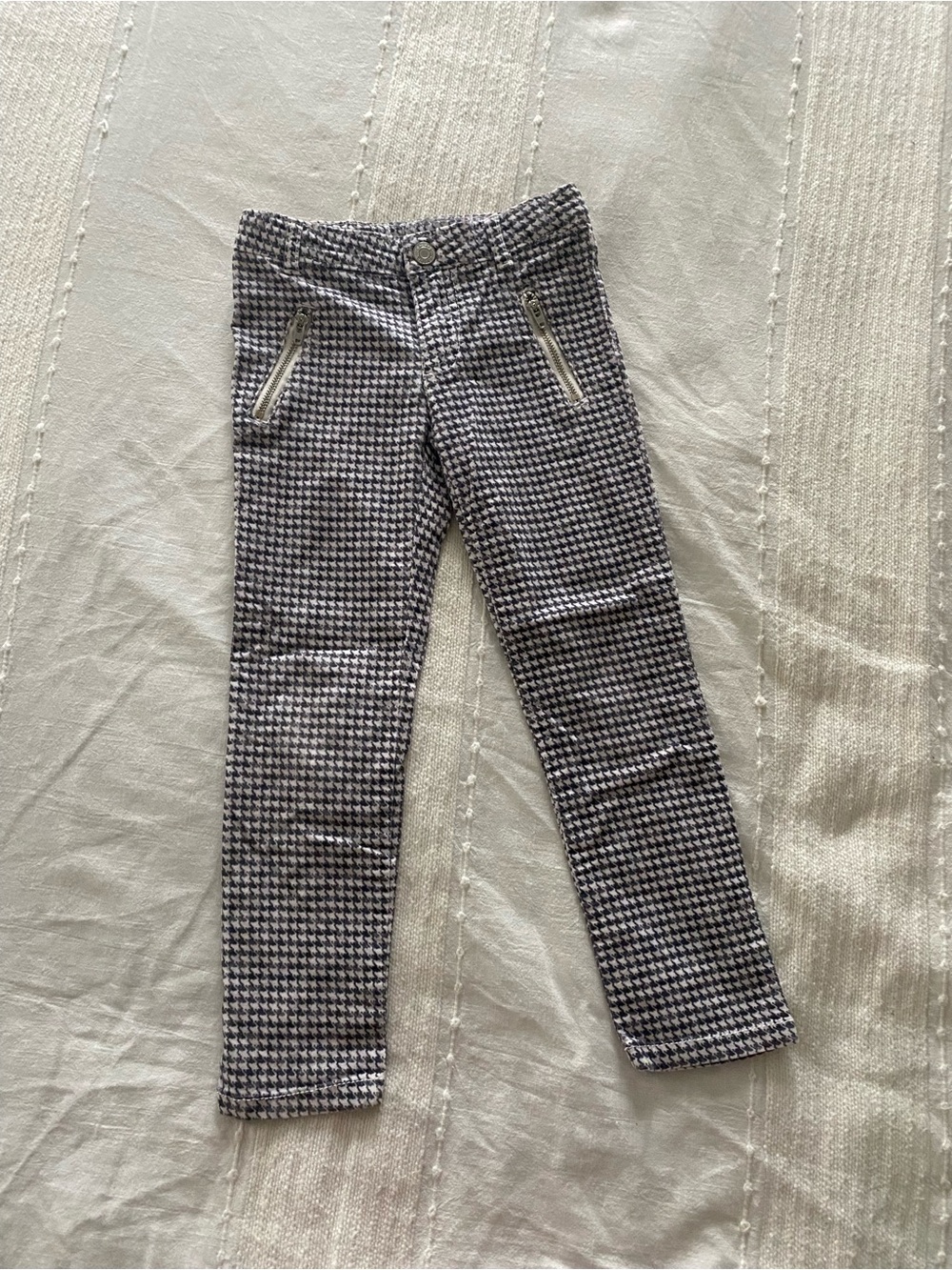 Carter's Black and White Houndstooth Leggings with Faux-Zip Pockets